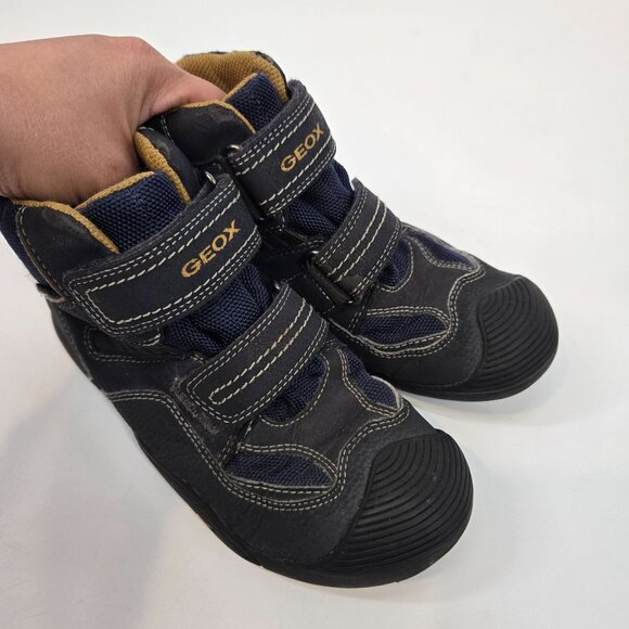 Geox Tex Savage Blue Waterproof Boots Hook & Loop Straps Boy's Size US 3 EU 34 - Picture 3 of 11